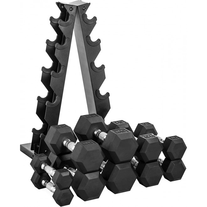 CAP Barbell 150-Pound Dumbbell Set with Rack, Multiple Options