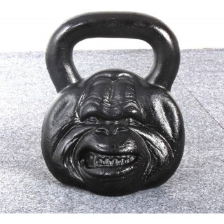 aiyu Solid Cast Iron Kettlebell, Premium Powder Coated Kettlebell in The Shape of Monkey Head, Weights 18, 36, 54, 72 LBS