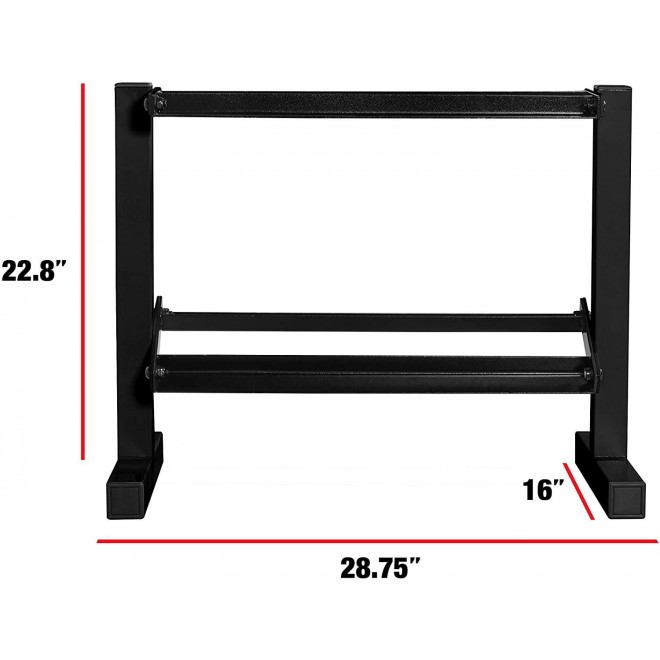 CAP Barbell 150-Pound Dumbbell Set, 24-Inch Black Rack & Adjustable Bench Bundle