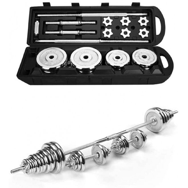 Afaris 110 LBs Adjustable Dumbbells Barbell, Weights Set with Bar, Home Gym Lifting Dumbbells Strength Training Equipment, for Indoor Body Workout Fitness