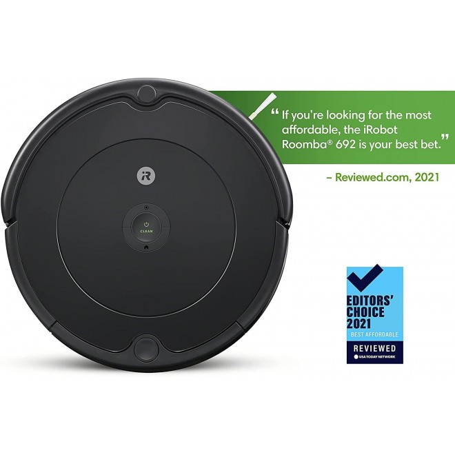 iRobot Roomba 692 Robot Vacuum-Wi-Fi Connectivity, Personalized Cleaning Recommendations, Works with Alexa, Good for Pet Hair, Carpets, Hard Floors, Self-Charging