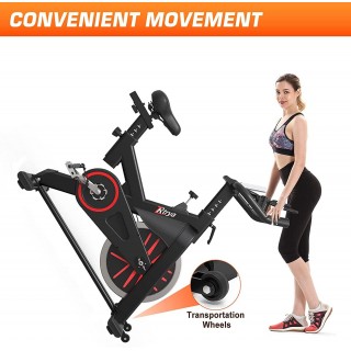 LABODI Exercise Bike, Stationary Indoor Cycling Bike, Cycle Bike for Home Cardio Gym, Belt Drive Workout Bike with 35 LBS Flywheel, Thickened Frame Upgraded Version