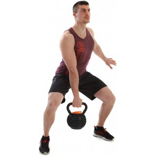 HYBB Adjustable Weight Kettlebell, New cast Iron Kettlebells, 40Lb Men and Women can be Adjusted Kettlebells, Home Gym Muscles Advanced Fitness Equipment,Black