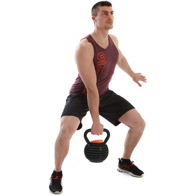 HYBB Adjustable Weight Kettlebell, New cast Iron Kettlebells, 40Lb Men and Women can be Adjusted Kettlebells, Home Gym Muscles Advanced Fitness Equipment,Black
