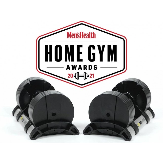 Core Fitness Adjustable Dumbbell Weight Set by Affordable Dumbbells - Adjustable Weights - Space Saver - Dumbbells for Your Home