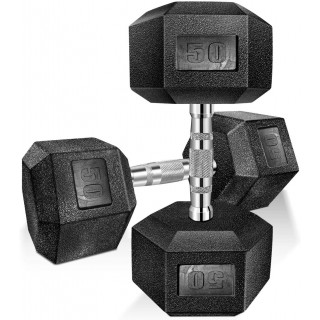 Saorzon Dumbbells Set of 2 Exercise & Fitness Dumbbell for Home Gym Free Weights Hand Hex Dumb Bells 5 8 10 12 15 20 25 30 35 LB