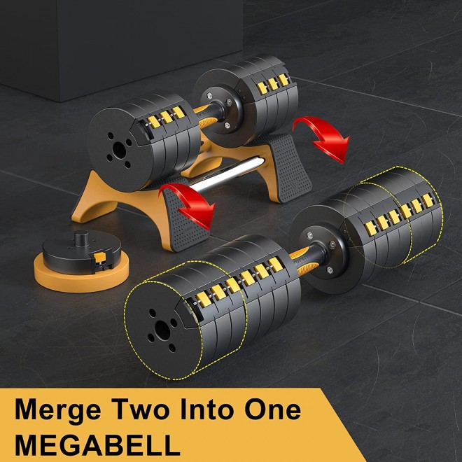 RUNWE 2021 Latest Adjustable Dumbbells Sets,49 lb 65 lbs Dumbbells Free Weight Sets, Workout Weights Dumbbells Set for Home Gym Exercise Fitness