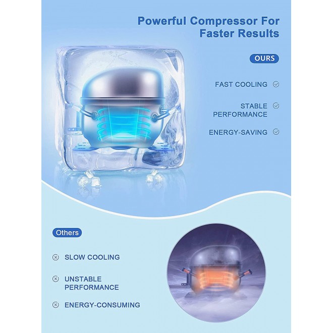Nugget Ice Maker for Countertop, Sonic Ice Maker Machine, Makes 26lb Pebble Ice per Day, Crunchy Pellet Ice Maker with 5.3lb Ice Bin and Scoop for Home Office, Self-Cleaning