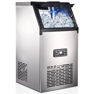 110V Commercial Ice Cube Maker,176 LBS /24 H Free-Standing Household Stainless Steel Ice Machine, Ice Cube Machine with 27lbs Storage,45 Ice Cubes Ready in 15 Min for Home/Café/Restaurant 110V Commercial Ice Cube Maker,176 LBS /24 H Free-Standing Household Stainless Steel Ice Machine, Ice Cube Machine with 27lbs Storage,45 Ice Cubes Ready in 15 Min for Home/Café/Restaurant