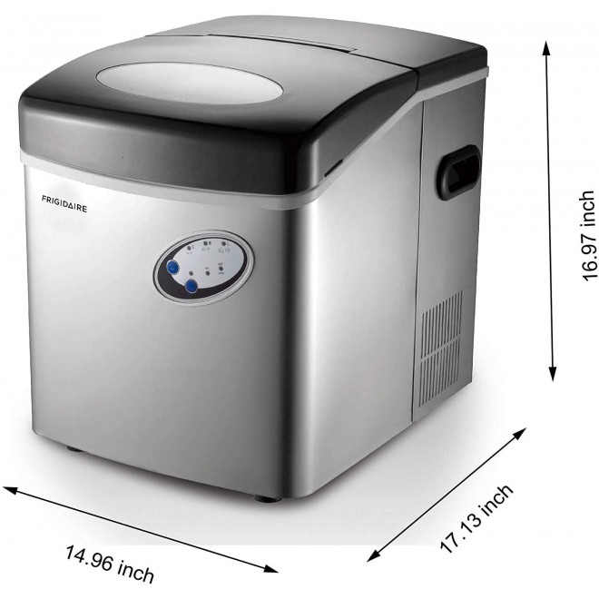 Frigidaire EFIC115 Extra Large Ice Maker, Stainless Steel, 48 lbs per day