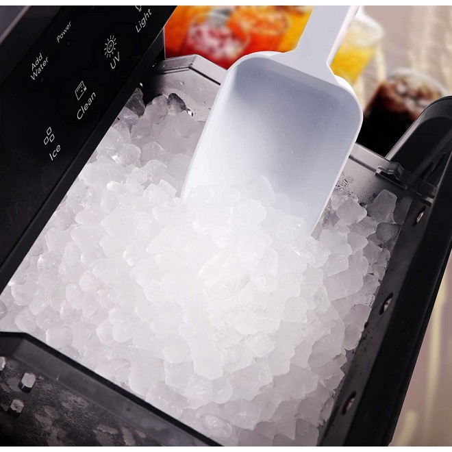 FRIGIDAIRE EFIC235-AMZ Countertop Crunchy Chewable Nugget Ice Maker, 44lbs per Day
