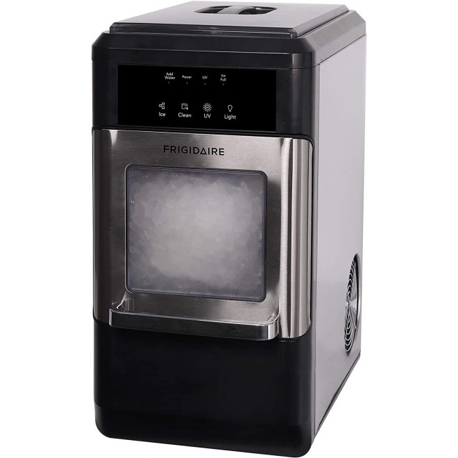 FRIGIDAIRE EFIC235-AMZ Countertop Crunchy Chewable Nugget Ice Maker, 44lbs per Day