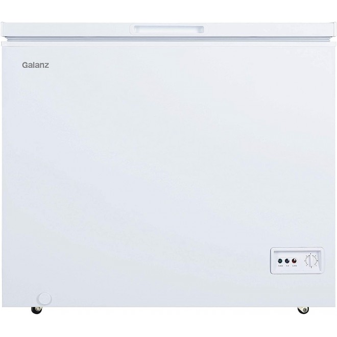 Galanz GLF70CWED01 Manual Defrost Chest Freezer, Mechanical Temperature Control, White, 7.0 Cu Ft