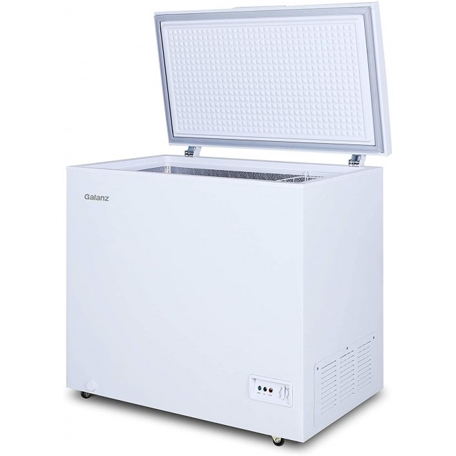 Galanz GLF70CWED01 Manual Defrost Chest Freezer, Mechanical Temperature Control, White, 7.0 Cu Ft