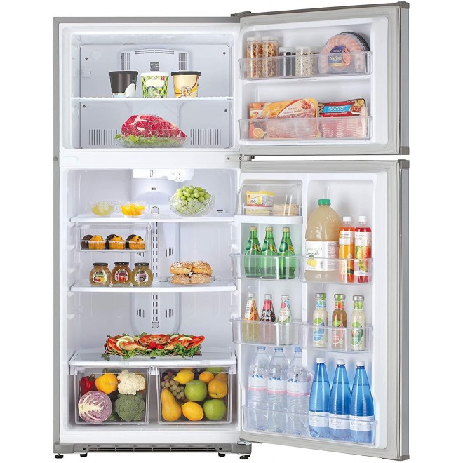 Kenmore 60615 18 Cubic Ft. Total Capacity Top Freezer Refrigerator, Stainless Steel