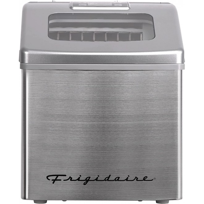 FRIGIDAIRE EFIC452-SS 40 Lbs Extra Large Clear Maker, Stainless Steel, Makes Square Ice