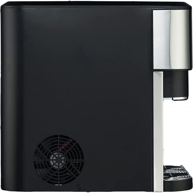 Frigidaire EFIC245-SS EFIC245 3-in-1 Countertop Crunchy Chewable Nugget Style Dual Ice Crusher and Cube Maker, Makes 33 Pounds in 24 Hours, 2 Sizes, with Water Dispenser and Line-in