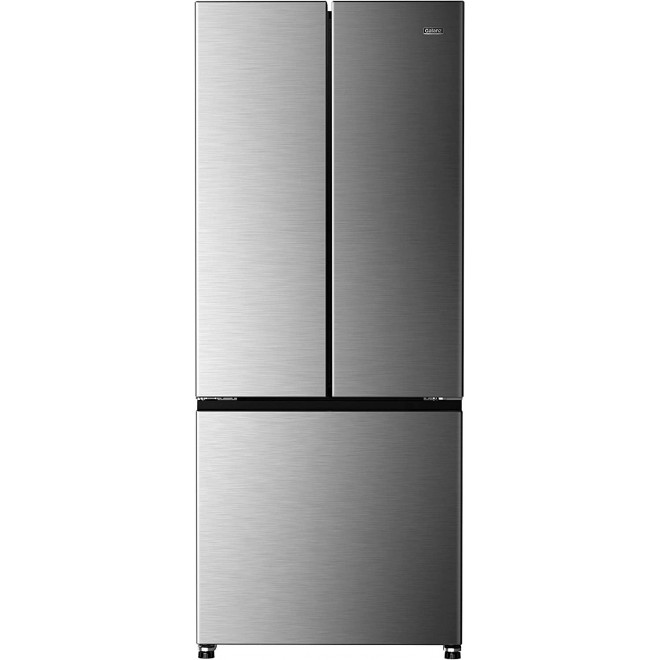 Galanz GLR16FS2D08 3 French Door Refrigerator with Bottom Freezer & Adjustable Thermostat, 16 Cu Ft, Stainless Steel