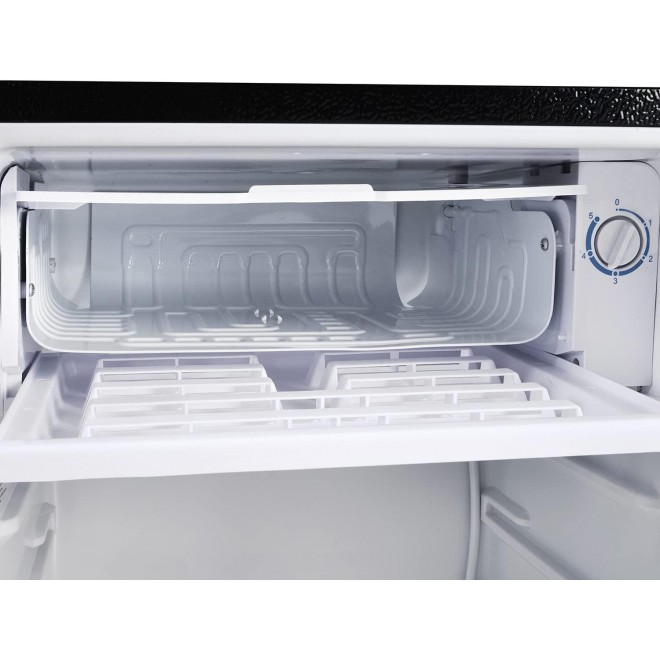 Fairydress Compact refrigerator with freezer, 3.2 Cu.ft Mini Fridge with Reversible Door, 5 Settings Temperature Adjustable for Kitchen, Bedroom, Dorm, Apartment, Bar, Office, RV