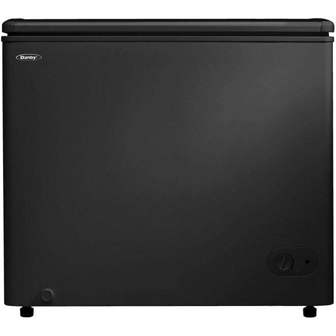 Danby DCF072A3BDB 7.2 Cubic Feet Large Sized Upright Freezer Storage Chest with Manual Defrost for Kitchen, Basement, or Garage, Black
