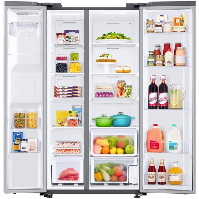 SAMSUNG RS27T5200SR 27.4 Cu.Ft. Stainless Side-by-Side Refrigerator