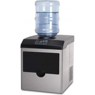 2 in 1 Ice Maker Machine With Water Dispenser, Stainless Steel Ice Cube Makers Products 40lbs Daily-Ice Cubes ready in 8 Minutes, Electric Ice Making Machine with Ice Scoop 2 in 1 Ice Maker Machine With Water Dispenser, Stainless Steel Ice Cube Makers Products 40lbs Daily-Ice Cubes ready in 8 Minutes, Electric Ice Making Machine with Ice Scoop