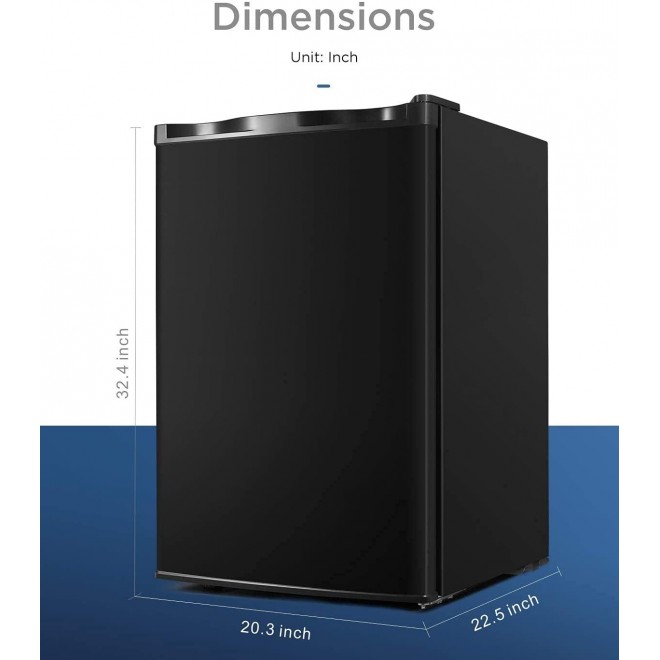 ADT Mini Freezer for Compact Space Small Freezer (Black, 3.0 Cubic Feet)