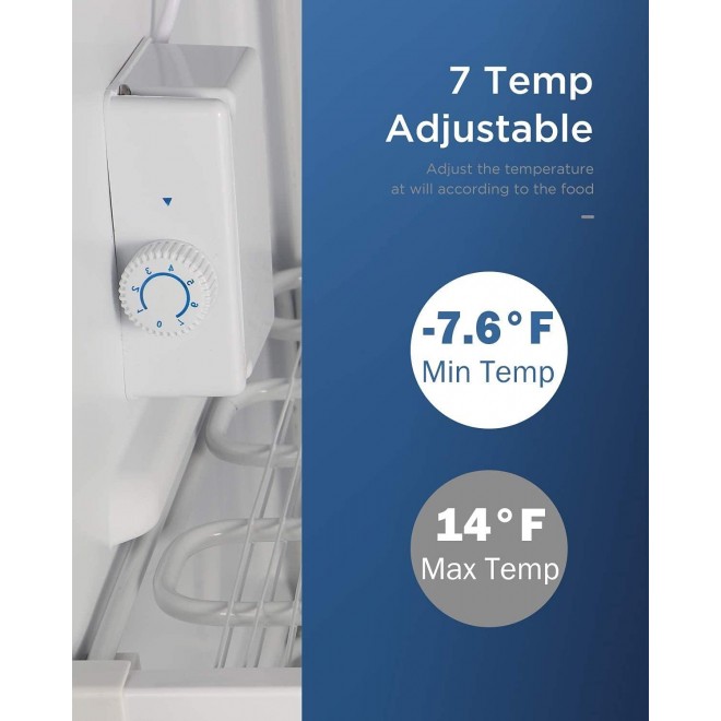 ADT Mini Freezer for Compact Space Small Freezer (Black, 3.0 Cubic Feet)