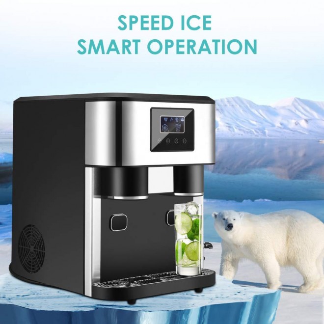 Ice Maker Machine, Compact Automatic Ice Maker, Ice Maker Machine for Countertop Small Ice, Produces 33 lbs. Ice in 24 Hours,16 Cubes Ready in 8~12 Minutes, Perfect for Home/Office/Bar