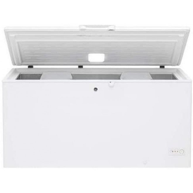GE FCM16DLWW 65 Inch Freezer with 15.7 cu. ft. Capacity, White Door, Manual Defrost, Energy Star Certified, in White