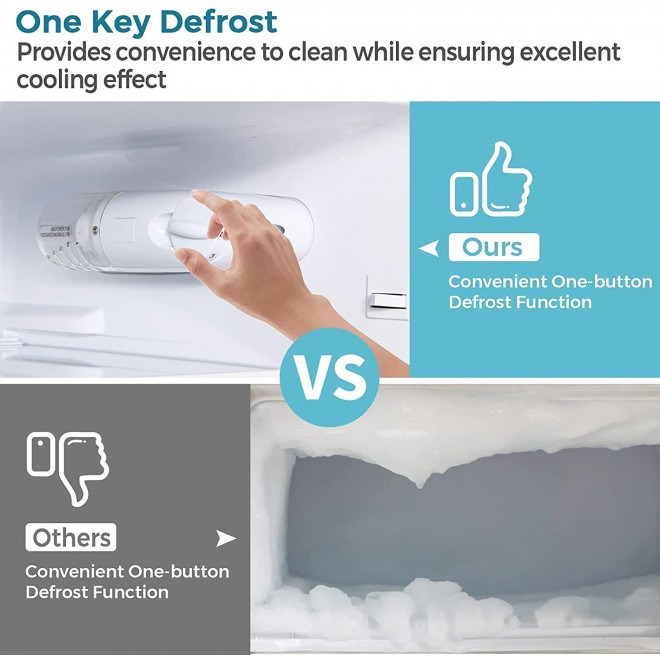 COSTWAY Compact Refrigerator, 2 Reversible Door 3.3 CU.FT. Mini Fridge and Freezer Compartment with Adjustable Thermostat & Removable Glass Shelves for Dorm Apartment Office (Black)