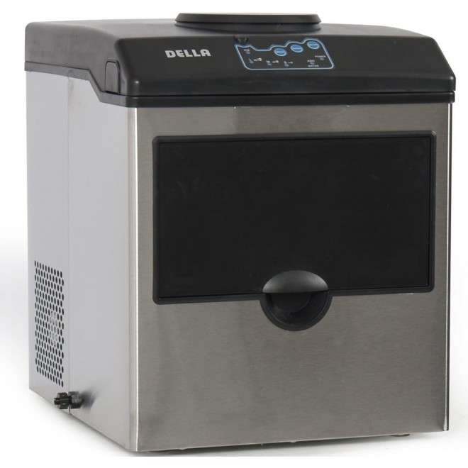 Della Freestanding 2in1 Water Dispenser w/Built-In Ice Maker Machine Countertop up to 40lbs, Stainless Steel