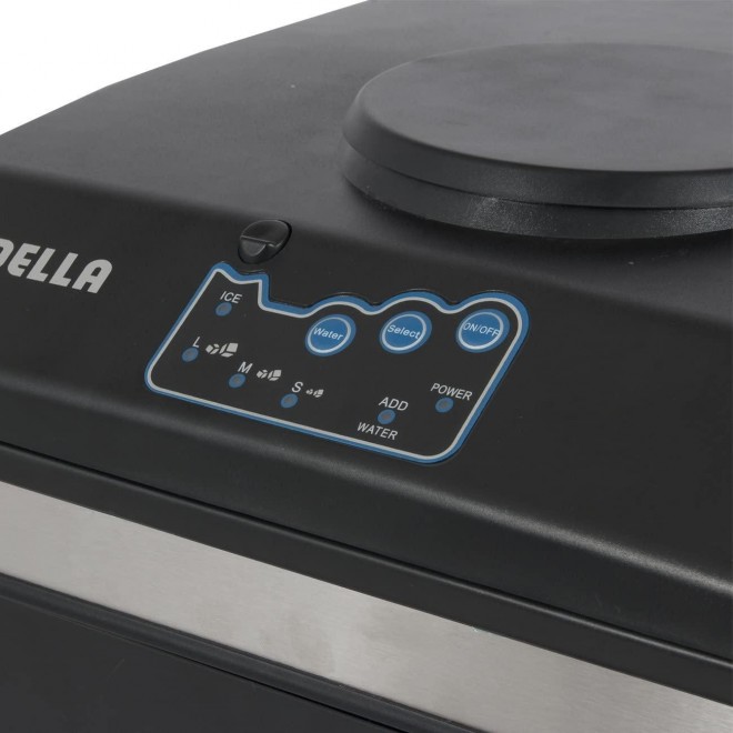 Della Freestanding 2in1 Water Dispenser w/Built-In Ice Maker Machine Countertop up to 40lbs, Stainless Steel