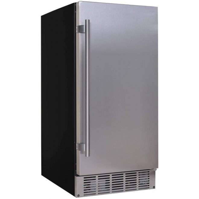 EdgeStar IB250SS 15 Inch Wide 20 Lb. Built-In Ice Maker with 25 Lbs. Daily Ice Production - No Drain Required