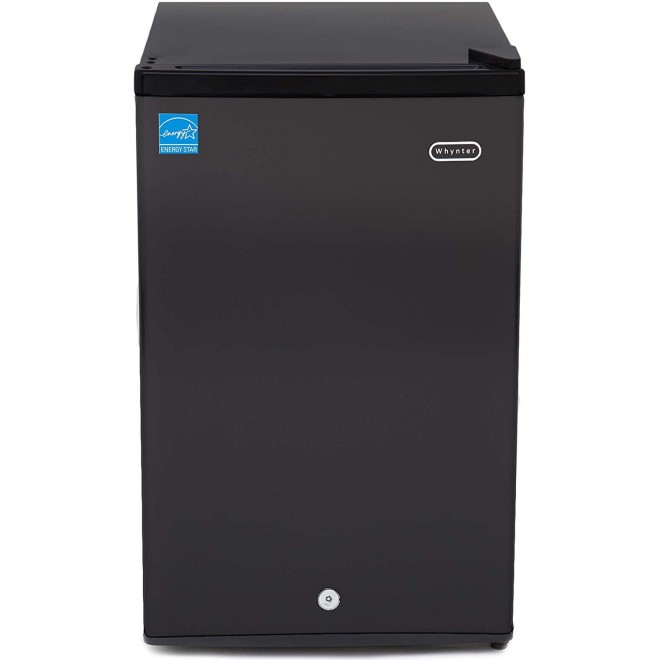 Whynter Black CUF-301BK 3.0 cu. ft. Energy Star Upright Freezer with Lock