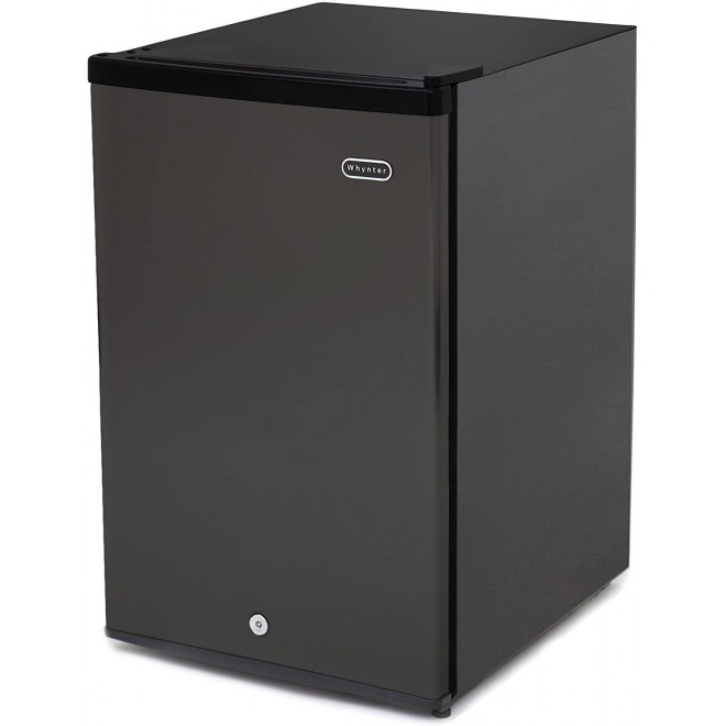 Whynter Black CUF-301BK 3.0 cu. ft. Energy Star Upright Freezer with Lock