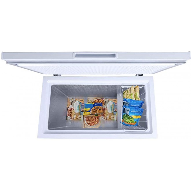svhwe 7.0 Cubic Feet Chest Freezer Free-Standing Top Door Compact Freezers Energy Saving Low-Noise Deep Frezzer for House Apartment Garage Kitchen Office, Adjustable Thermostat (-11.2ºF~10.4ºF), White