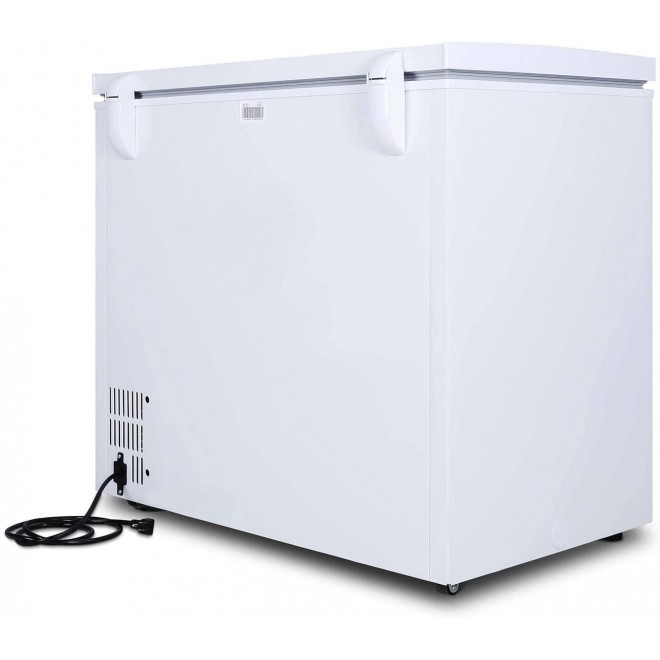 svhwe 7.0 Cubic Feet Chest Freezer Free-Standing Top Door Compact Freezers Energy Saving Low-Noise Deep Frezzer for House Apartment Garage Kitchen Office, Adjustable Thermostat (-11.2ºF~10.4ºF), White