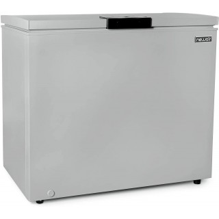 New Air Chest Freezer - 7 Cubic Feet Reach In Freezer Chest - Quiet Freezer with Digital Temperature Control, Open Door Alarm, and Fast Freeze Mode - Cool Gray NFT070GA00