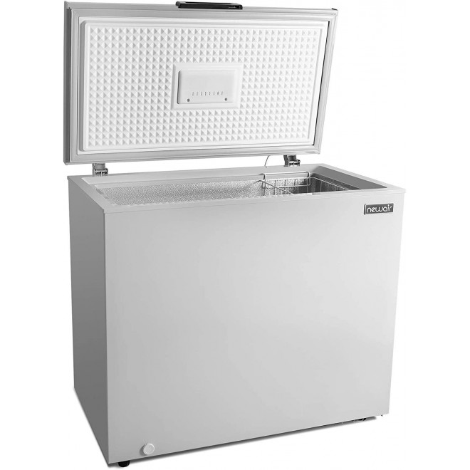 New Air Chest Freezer - 7 Cubic Feet Reach In Freezer Chest - Quiet Freezer with Digital Temperature Control, Open Door Alarm, and Fast Freeze Mode - Cool Gray NFT070GA00