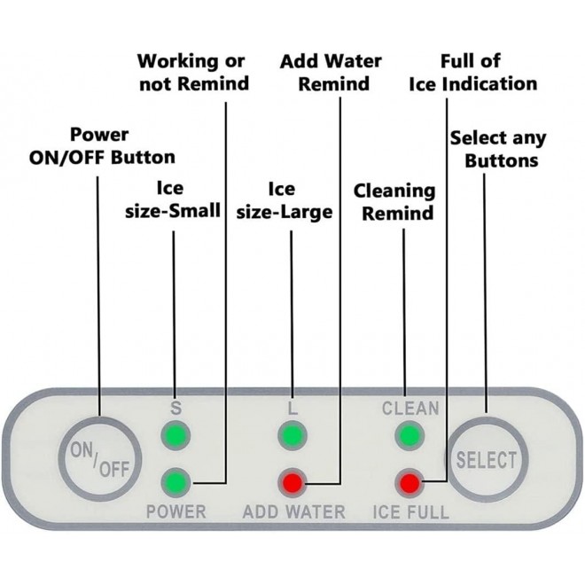 Ice Maker Countertop with Ice Scoopand Basket, Portable and Compact Ice Maker Machine,26lbs 24Hrs, 9 Cubes Ready in 7mins,Ice Scoop and Basket for Home Kitchen Office Bar Party, Black&White (White)