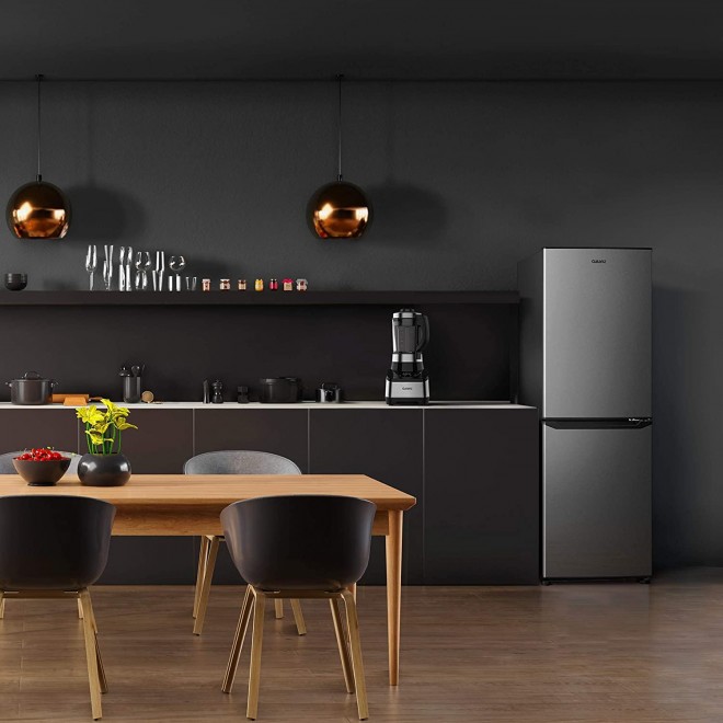 Galanz GLR74BS1E04 Bottom Refrigerator, Adjustable Mechanical Thermostat with True Freezer, Versatile Door Storage, 7.4 Cu.Ft, Stainless Steel Look