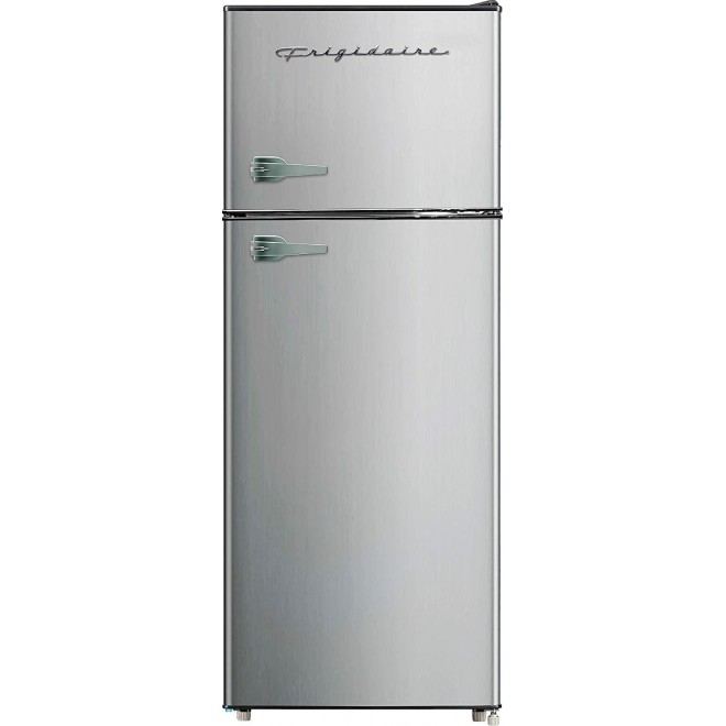 Frigidaire EFR751, 2 Door Apartment Size Refrigerator with Freezer, 7.2 cu ft, Platinum Series, Stainless Steel, 7.5