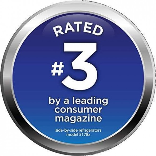 Kenmore 51783 Counter-Depth 20.6 Cubic Ft. Total Capacity Side Refrigerator, 21 cu, Stainless Steel