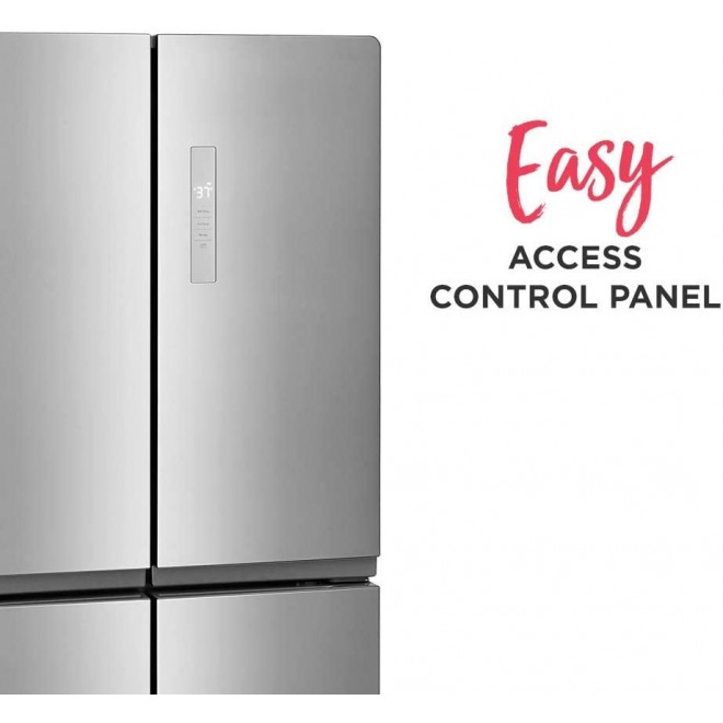 Frigidaire 17.4 Cu. Ft. 4 Door Refrigerator in Brushed Steel with Adjustable Freezer Storage