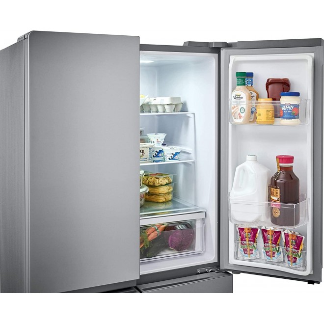 Frigidaire 17.4 Cu. Ft. 4 Door Refrigerator in Brushed Steel with Adjustable Freezer Storage