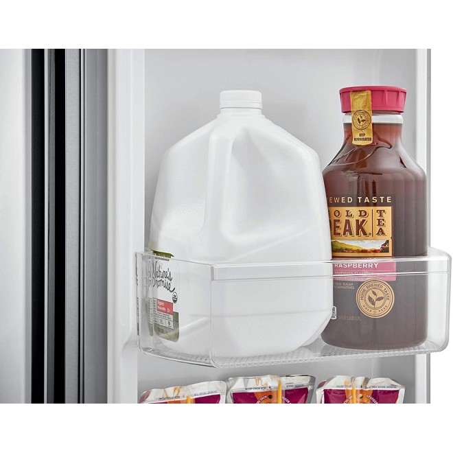 Frigidaire 17.4 Cu. Ft. 4 Door Refrigerator in Brushed Steel with Adjustable Freezer Storage