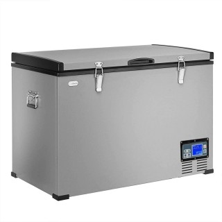 COSTWAY Chest Freezer, 100-Quart Compressor Travel Car Freezer, -0.4°F to 50°F, Portable and Compact Vehicle Electric Cooler Fridge, for Meat, Vegetable and Drinks, for Car, Home, Camping, Truck Party