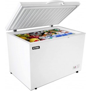 Commercial Chest Freezer - Kitma 9.6 Cu. Ft Deep Ice Cream Freezer with 2 Storage Baskets, Adjustable Thermostat, Lock,Rollers, White Commercial Chest Freezer - Kitma 9.6 Cu. Ft Deep Ice Cream Freezer with 2 Storage Baskets, Adjustable Thermostat, Lock,Rollers, White