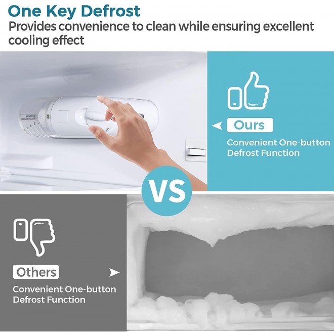 COSTWAY Compact Refrigerator, 2 Reversible Door 3.3 CU.FT. Mini Fridge and Freezer Compartment with Adjustable Thermostat & Removable Glass Shelves for Dorm Apartment Office (Sliver)